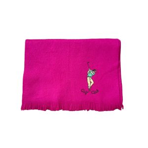 Echarpe fuchsia golf 80s