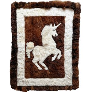 Plaid peau lainée alpaga bicolore