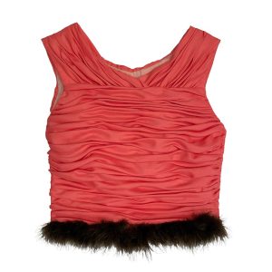 Top drapé et plumes Gloria