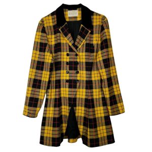 Veste tartan jaune Claudie Pierlot 80s