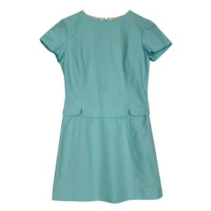 Robe piqué de coton turquoise Printemps