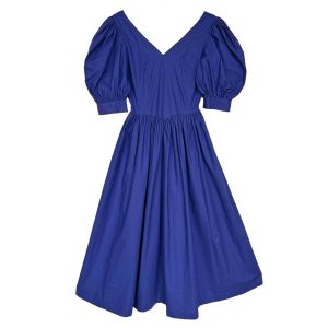 Robe 80s Laura Ashley coton violet