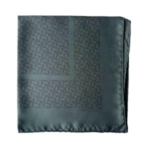 Pochette Hermès soie verte foncée