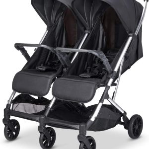 Poussette Double Babify Twin Air – Légère et Compacte, Soft Grey