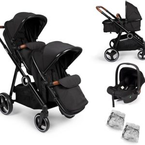 Poussette Double Baninni Luiz 4-en-1 – Noir