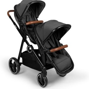 Poussette Double Baninni Duett Luiz – Convertible & Réversible – Gris