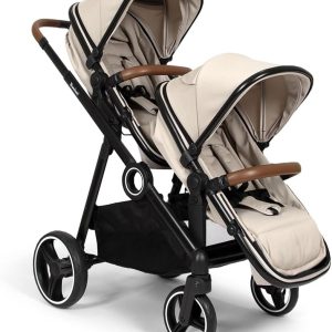 Poussette Double Baninni Luiz – Sable, Élégance et Confort