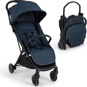**COSTWAY Poussette Canne Bébé – Légère & Pliable, Bleu**