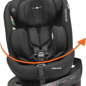 Cozy N Safe Siège Auto Bébé 0-36kg, Pivotant 360° – Certifié ECE R129 – Noir