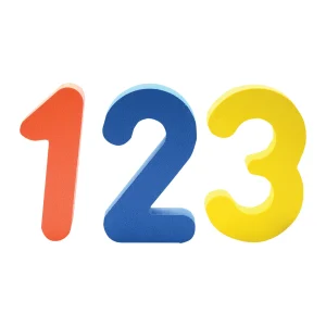 Ensemble de chiffres en mousse