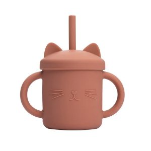 Gobelet petit chat et sa paille