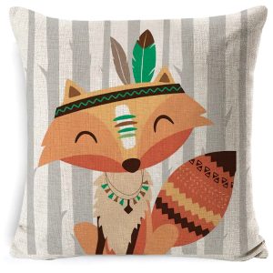 Housse de coussin – La tribu Renard
