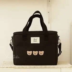 Petit sac à langer rigide (noir)