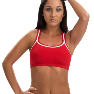 Haut de bikini Solid pour femmes - Rouge