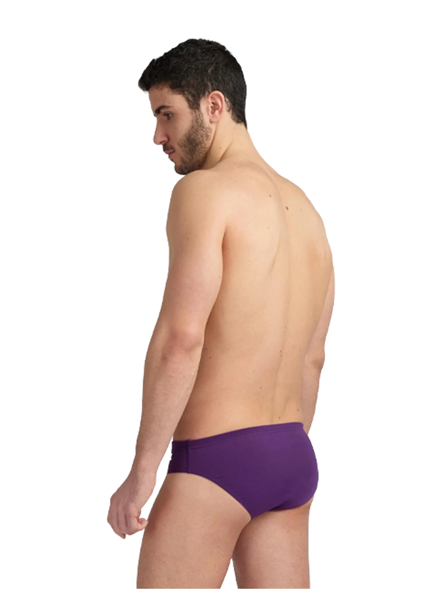 Brief de natation Team Solid pour hommes - Mauve – Image 3