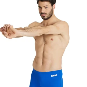 Maillot de natation coupe carrée Team Solid pour hommes - Bleu