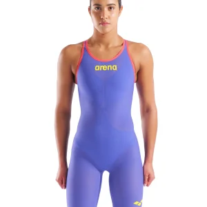 Maillot de compétition Powerskin Carbon Air2 Closed Back pour femmes E.L - Futur Dusk/Corail