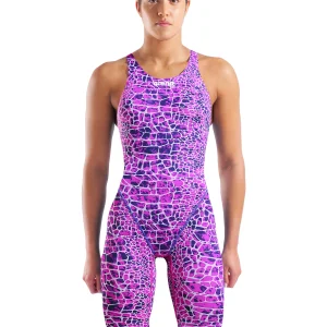 Maillot de compétition Powerskin St Next Open Back pour femmes E.L. - Snake Pink