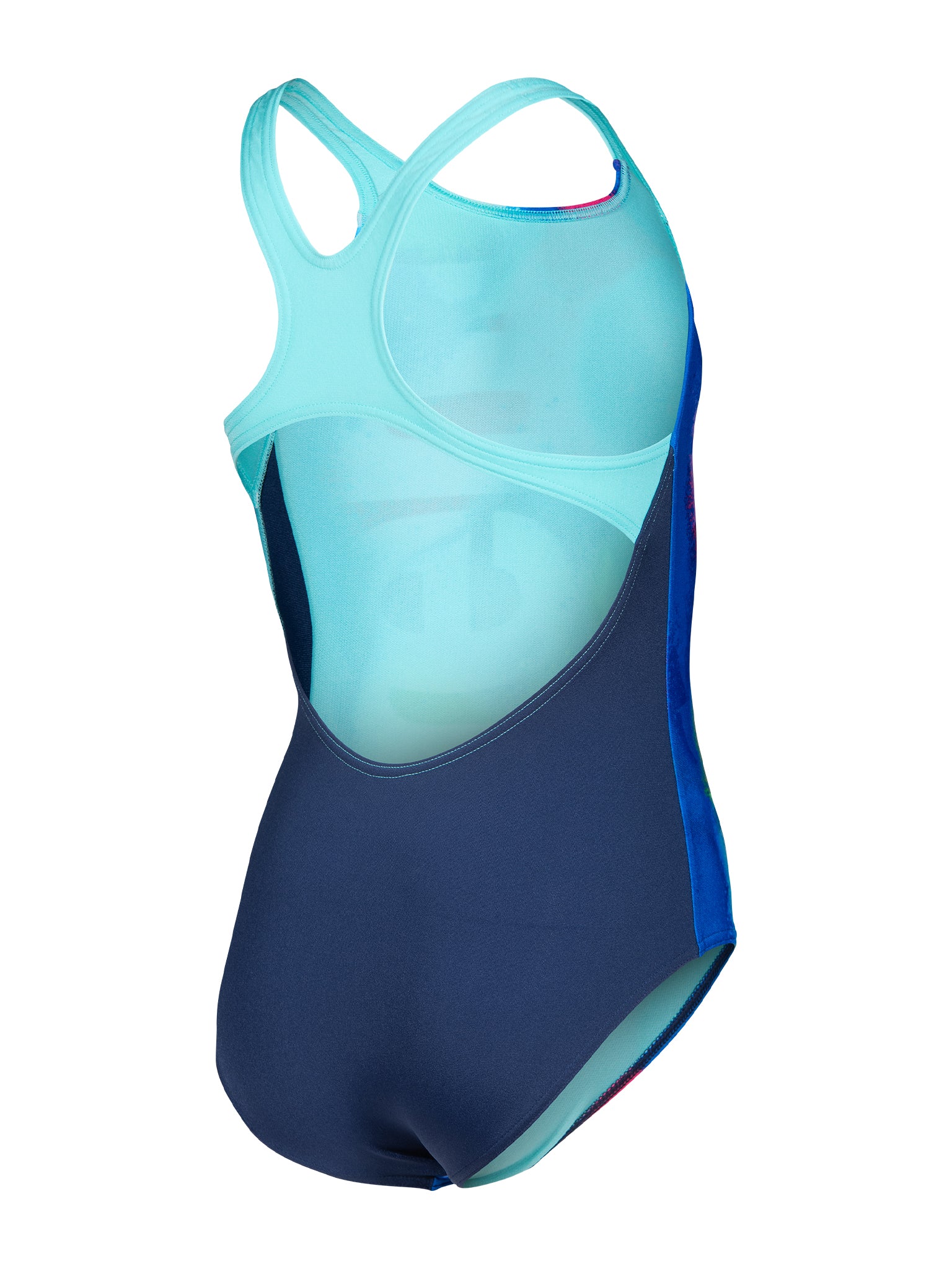 Maillot de bain une-pièce Spray Paint Pro Back pour filles - Marine/Eau – Image 5