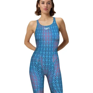 Maillot de compétition Printed Vanquisher Kneeskin pour femmes - Denticle Picton Blue