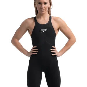 Maillot de compétition Fastskin LZR Pure Valor 2.0 Kneeskin Open Back pour femmes - Noir