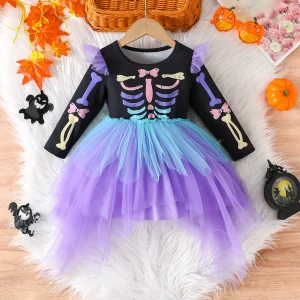 Robe squelette violette