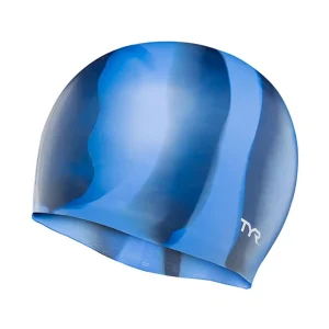 Bonnet de natation Tie Dye en silicone - Bleu/Multi