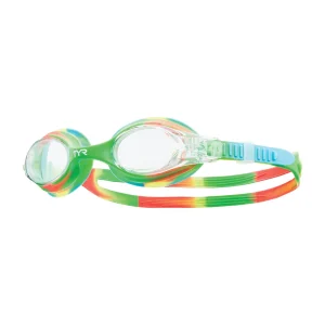 Lunettes de natation Swimple Tie-Dye pour enfants - Vert/Orange