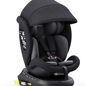 XOMAX 946i Siège Auto 0-36 kg, Groupe 0/1/2/3, Noir-Gris