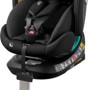 XOMAX G409 – Siège auto évolutif 0-36 kg – Groupe 0+/1/2/3 – Rotatif 360° – Noir