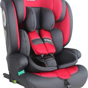 XOMAX LM238 Siège Auto Groupe 1/2/3 – 9 à 36 kg, Evolutif, ISOFIX, Anthracite/Rouge