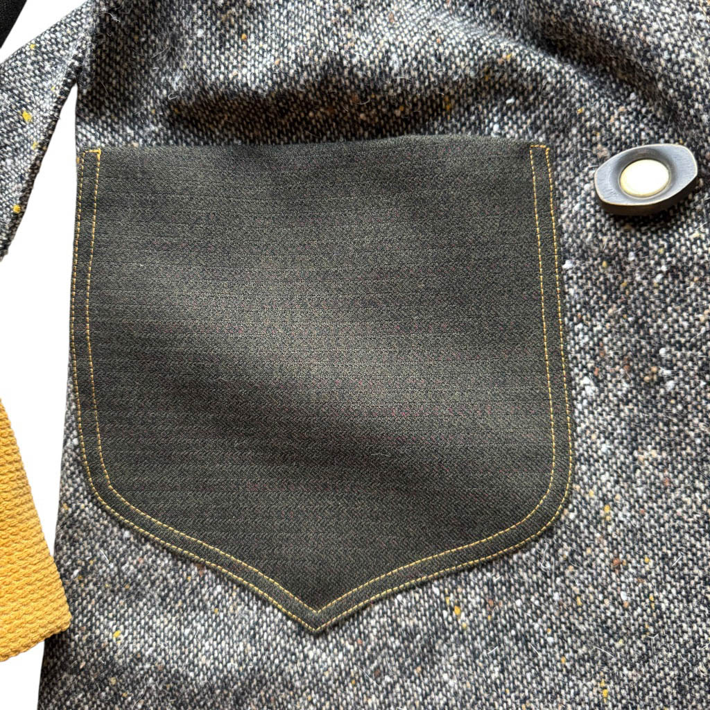 Manteau Western tricolore moutarde – Image 7