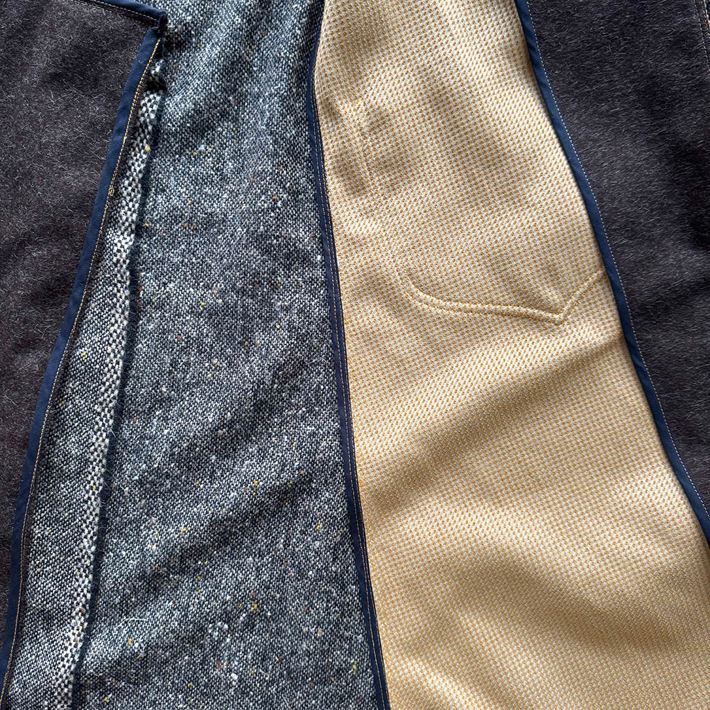 Manteau Western tricolore moutarde – Image 8