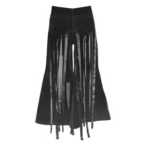 Bootcut velours noir rubans