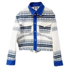 Vegas Jacket Toile Blue Basque