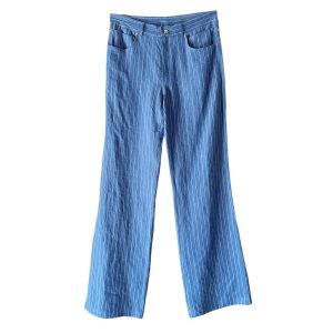 Flare 6 Poches lin Bleu Deauville