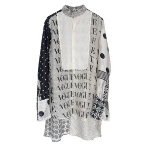 Chemise soie Plastron Vogue
