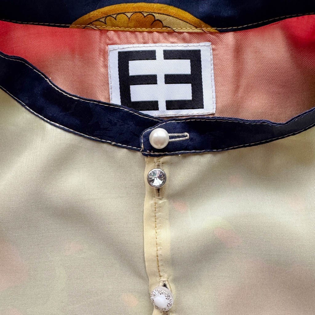 Chemise soie Plastron anémones – Image 6