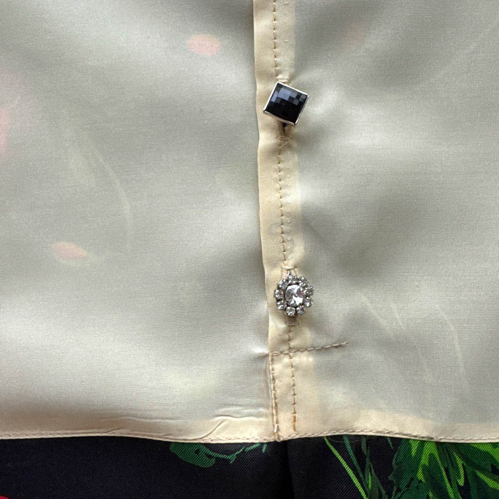 Chemise soie Plastron anémones – Image 8