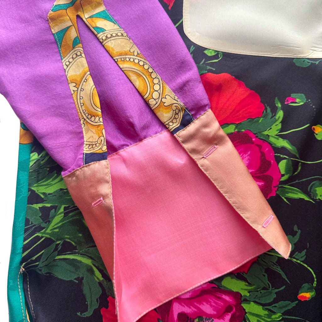 Chemise soie Plastron anémones – Image 5