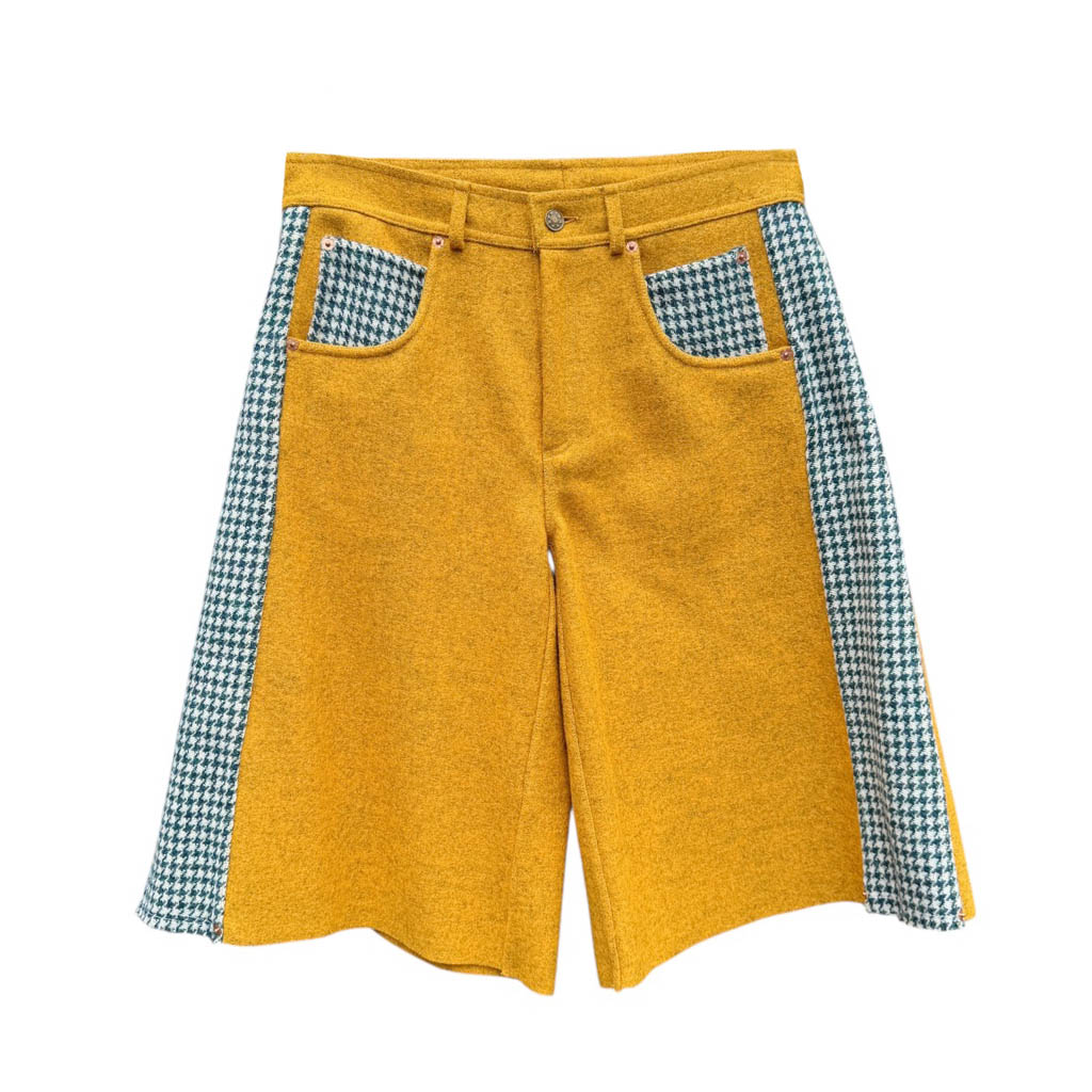 Baggy bicolore laine moutarde – Image 2