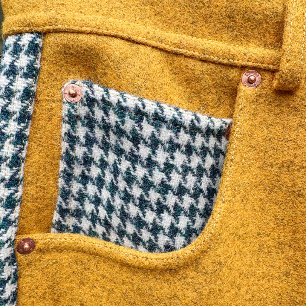 Baggy bicolore laine moutarde – Image 5