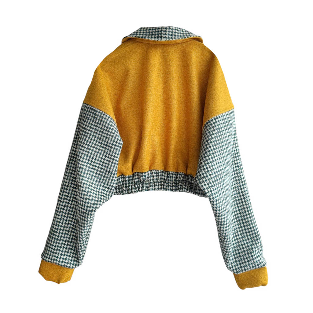 Bombers bicolore laine moutarde – Image 3