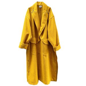 Manteau OV Owl laine moutarde