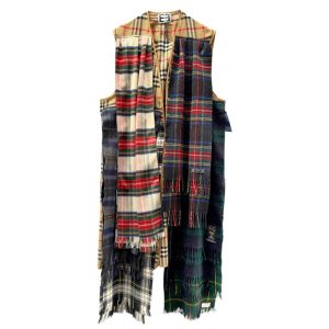 Manteau écharpes Burberrys upcycling N1