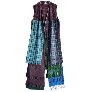 Manteau écharpes upcycling N3