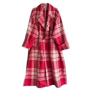 Manteau OV Owl Tartan rouge et blanc
