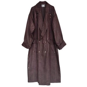 Manteau OV Owl Tartan brun rouge N9