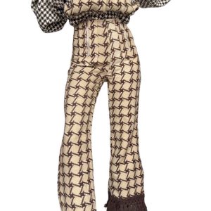 Bootcut brun lainage franges N14