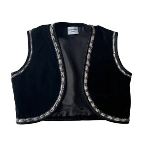 Gilet velours noir paillettes